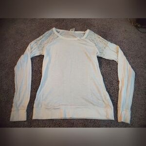 PINK Lace Sleeve Top